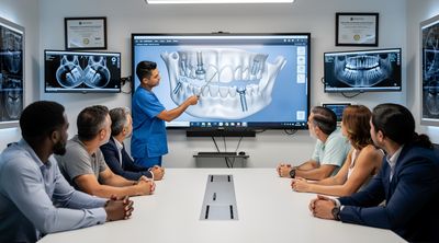 A surgeon discusses implant-supported bridges with a diverse group of American patients.