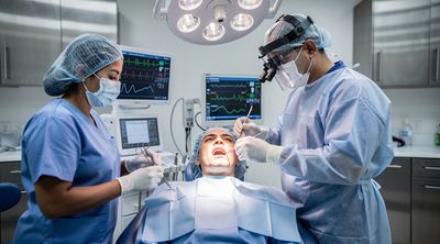 A skilled Mexican surgeon performs the intraoral buccal fat removal procedure in a sterile, professional setting.