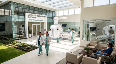 A state-of-the-art cancer facility in Monterrey highlighting efficient and affordable Mexican healthcare.