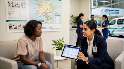 A patient planning medical tourism logistics with a coordinator in a accredited Mexican clinic.