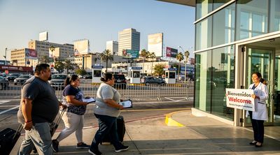 Diverse American patients arriving at a Tijuana medical facility near the border for consultations.