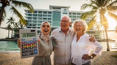 Diverse medical tourists celebrating significant cost savings on procedures abroad.